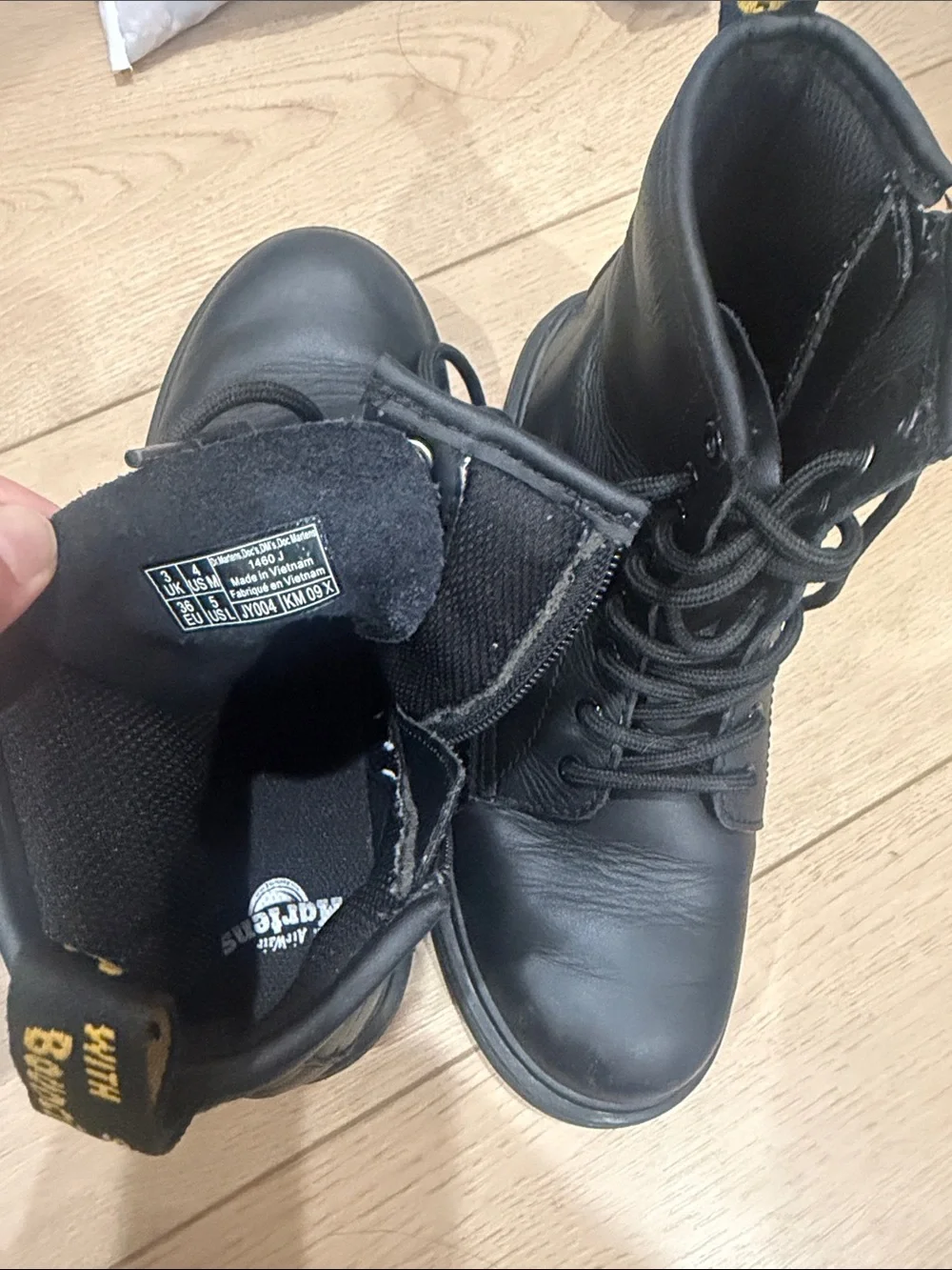 Dr. Martens Kids Black Lace-Up Leather Boots